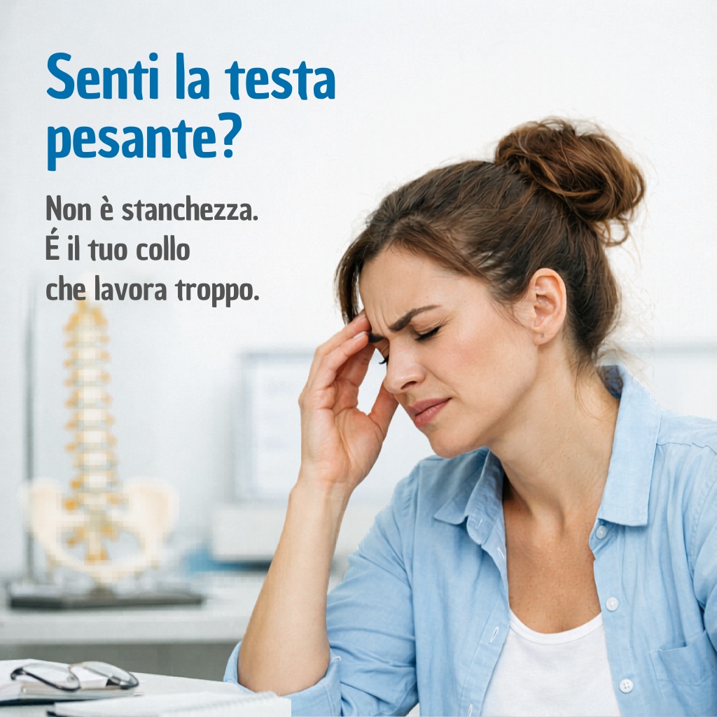 Senti la testa pesante? Non è stanchezza. È il tuo collo che lavora troppo